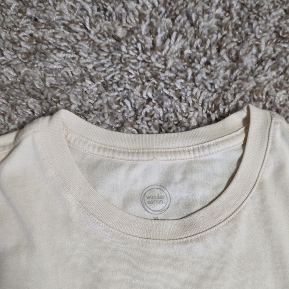 Boys Beige Basic Cotton T Shirt XL 14-16 Wonder Nation - Picture 2 of 6